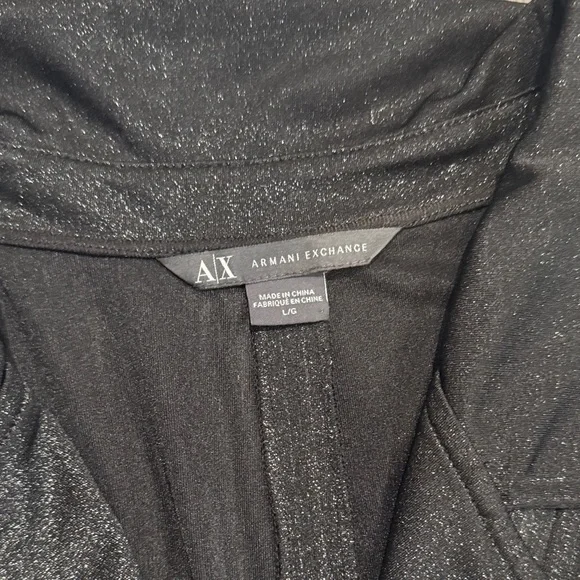 Armani Exchange Black Blazer with Glitter Sz L - Picture 2 of 6